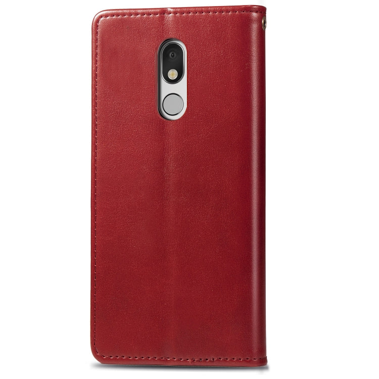 Retro Solid Color Leather Buckle Mobile Phone Protection Leather Case with Lanyard & Photo Frame & Card Slot & Wallet & Bracket Function for LG Stylo 5