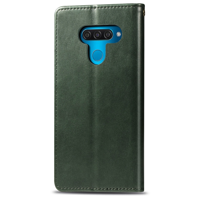 Retro Solid Color Leather Buckle Mobile Phone Protection Leather Case with Lanyard & Photo Frame & Card Slot & Wallet & Bracket Function for LG Q60