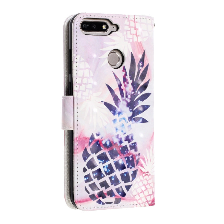 3D Visual Painting Left And Right Open Leather Case for Huawei Enjoy 8e / 7A / 7A Pro / Y6 Prime 2018 , With Bracket & Card Slot & Wallet & Bracelet