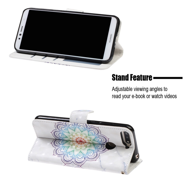3D Visual Painting Left And Right Open Leather Case for Huawei Enjoy 8e / 7A / 7A Pro / Y6 Prime 2018 , With Bracket & Card Slot & Wallet & Bracelet