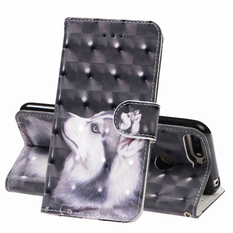 3D Visual Painting Left And Right Open Leather Case for Huawei Enjoy 8e / 7A / 7A Pro / Y6 Prime 2018 , With Bracket & Card Slot & Wallet & Bracelet