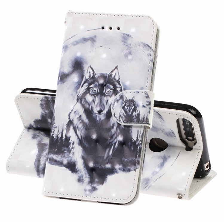 3D Visual Painting Left And Right Open Leather Case for Huawei Enjoy 8e / 7A / 7A Pro / Y6 Prime 2018 , With Bracket & Card Slot & Wallet & Bracelet