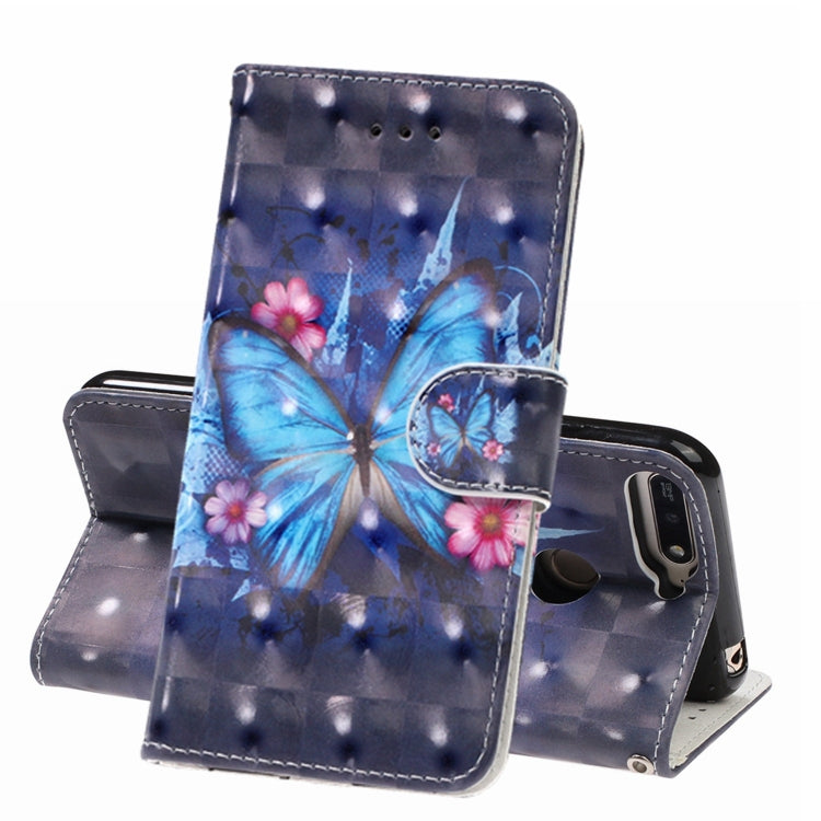 3D Visual Painting Left And Right Open Leather Case for Huawei Enjoy 8e / 7A / 7A Pro / Y6 Prime 2018 , With Bracket & Card Slot & Wallet & Bracelet