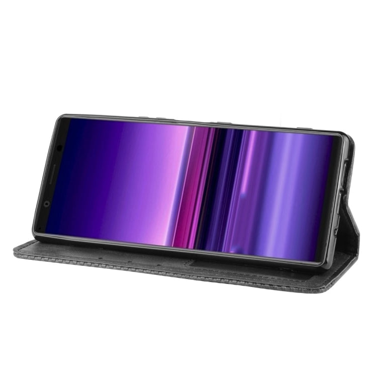 Magnetic Buckle Retro Crazy Horse Texture Horizontal Flip Leather Case for Sony Xperia 2, with Holder & Card Slots & Photo Frame
