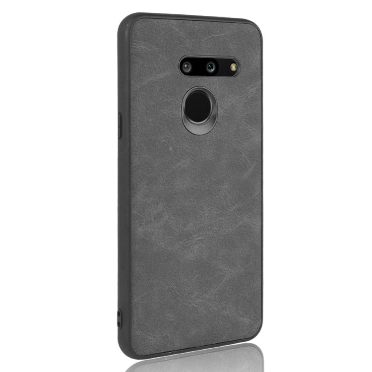 Shockproof Sheep Skin PC + PU + TPU Case For LG G8 ThinQ(Light Black)