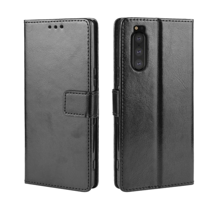 Retro Crazy Horse Texture Horizontal Flip Leather Case for Sony Xperia 2 , with Holder & Card Slots & Photo Frame
