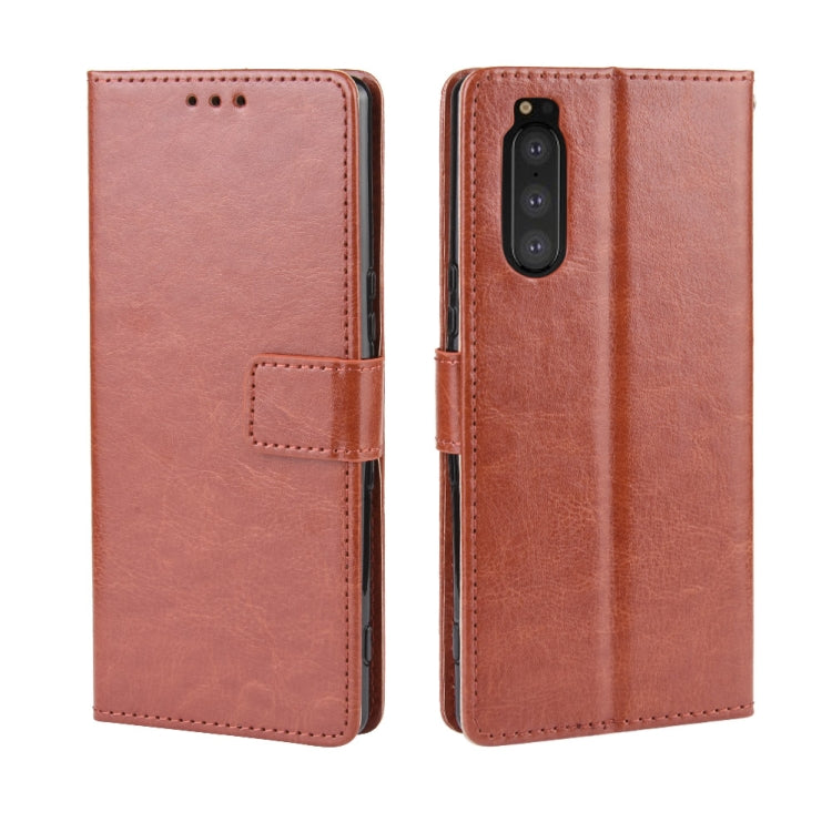 Retro Crazy Horse Texture Horizontal Flip Leather Case for Sony Xperia 2 , with Holder & Card Slots & Photo Frame