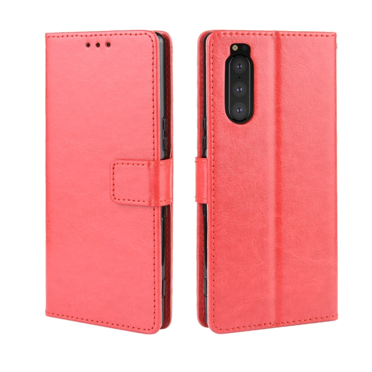 Retro Crazy Horse Texture Horizontal Flip Leather Case for Sony Xperia 2 , with Holder & Card Slots & Photo Frame