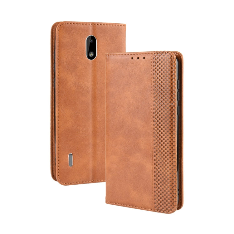 Magnetic Buckle Retro Crazy Horse Texture Horizontal Flip Leather Case for Nokia 3.1 C , with Holder & Card Slots & Photo Frame
