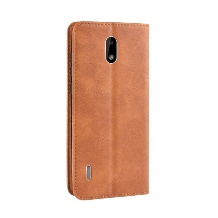 Magnetic Buckle Retro Crazy Horse Texture Horizontal Flip Leather Case for Nokia 3.1 C , with Holder & Card Slots & Photo Frame