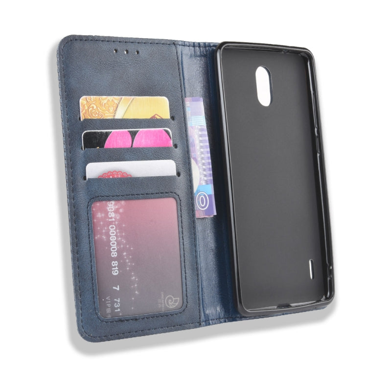 Magnetic Buckle Retro Crazy Horse Texture Horizontal Flip Leather Case for Nokia 3.1 C , with Holder & Card Slots & Photo Frame