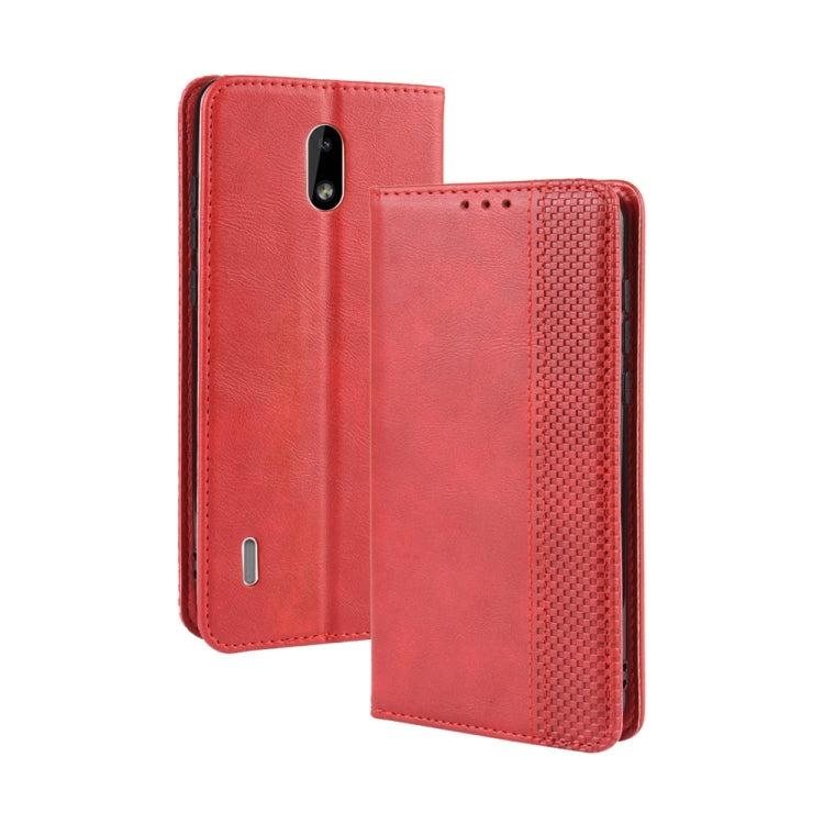 Magnetic Buckle Retro Crazy Horse Texture Horizontal Flip Leather Case for Nokia 3.1 C , with Holder & Card Slots & Photo Frame