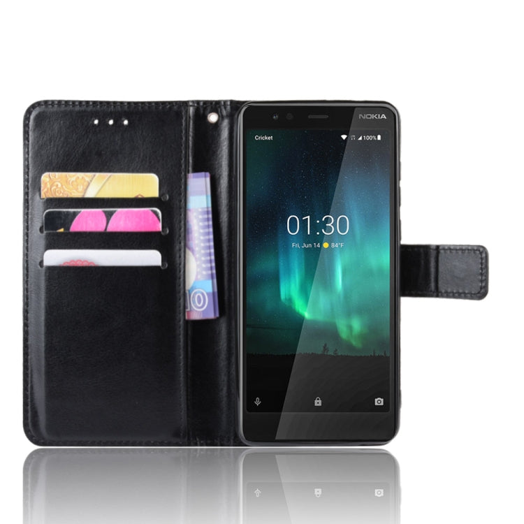 Retro Crazy Horse Texture Horizontal Flip Leather Case for Nokia 3.1 C , with Holder & Card Slots & Photo Frame