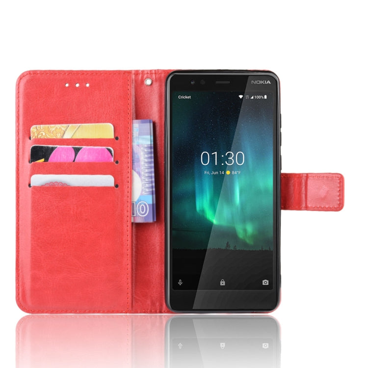 Retro Crazy Horse Texture Horizontal Flip Leather Case for Nokia 3.1 C , with Holder & Card Slots & Photo Frame