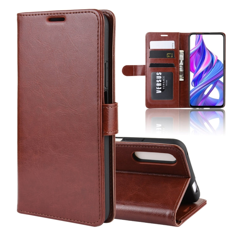 R64 Texture Single Fold Horizontal Flip Leather Case for Honor 9X / Honor 9X Pro, with Holder & Card Slots & Wallet