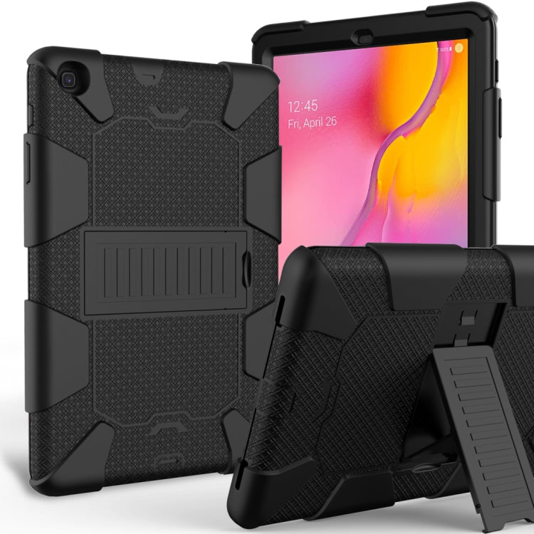 Shockproof Two-Color Silicone Protection Case with Holder for Galaxy Tab A 10.1 (2019) / T510