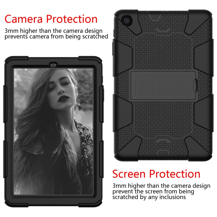 Shockproof Two-Color Silicone Protection Case with Holder for Galaxy Tab A 10.1 (2019) / T510