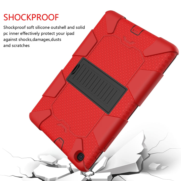 Shockproof Two-Color Silicone Protection Case with Holder for Galaxy Tab A 10.1 (2019) / T510