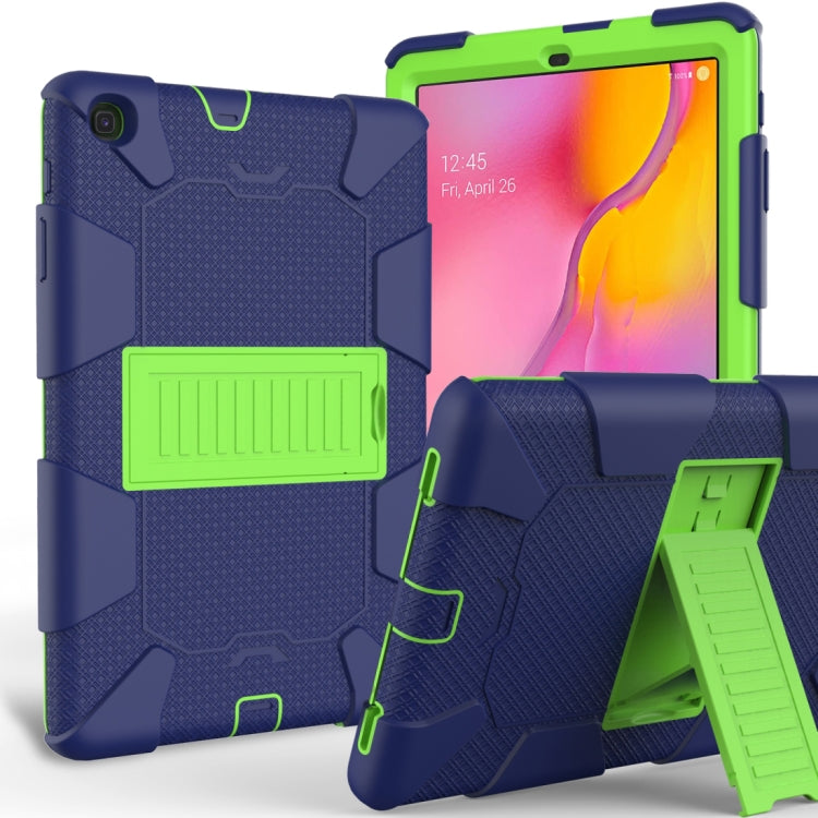 Shockproof Two-Color Silicone Protection Case with Holder for Galaxy Tab A 10.1 (2019) / T510