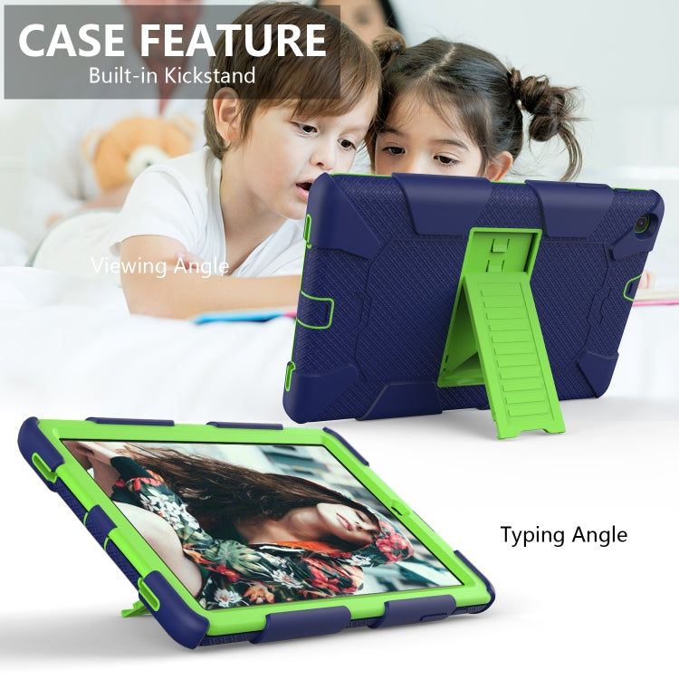 Shockproof Two-Color Silicone Protection Case with Holder for Galaxy Tab A 10.1 (2019) / T510