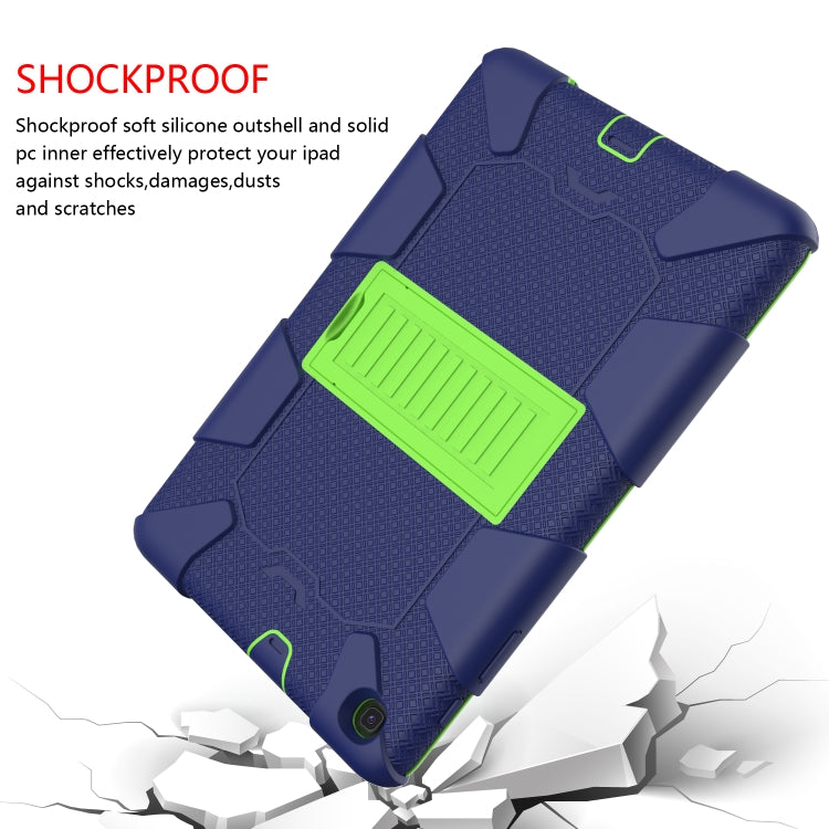 Shockproof Two-Color Silicone Protection Case with Holder for Galaxy Tab A 10.1 (2019) / T510