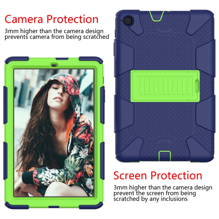 Shockproof Two-Color Silicone Protection Case with Holder for Galaxy Tab A 10.1 (2019) / T510