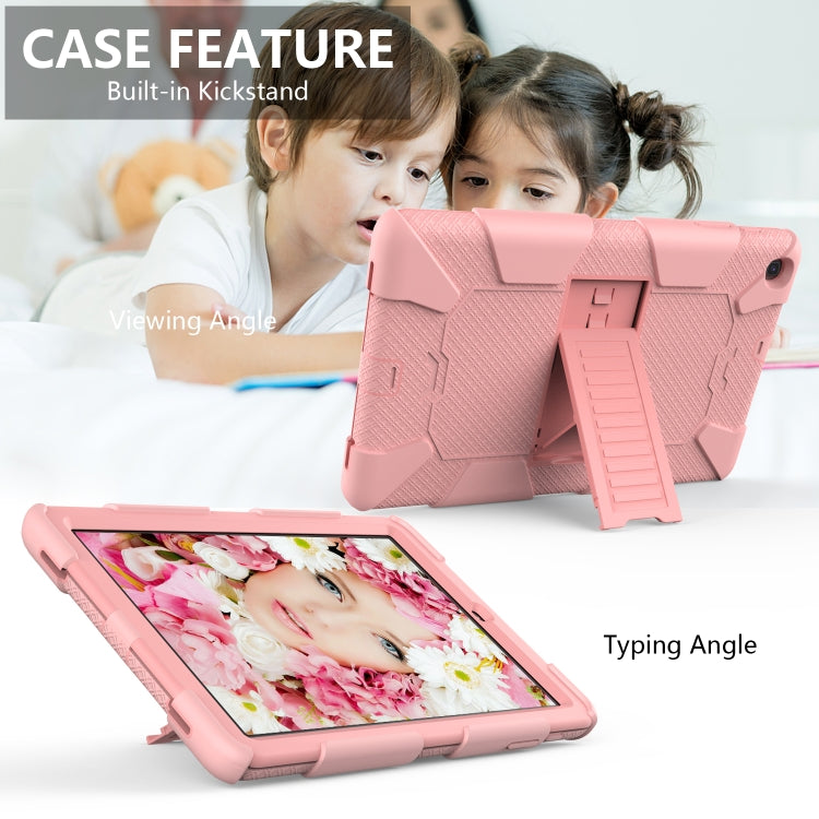 Shockproof Two-Color Silicone Protection Case with Holder for Galaxy Tab A 10.1 (2019) / T510