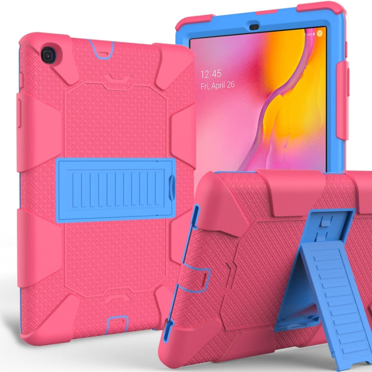 Shockproof Two-Color Silicone Protection Case with Holder for Galaxy Tab A 10.1 (2019) / T510