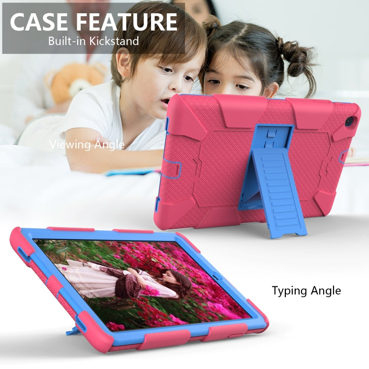 Shockproof Two-Color Silicone Protection Case with Holder for Galaxy Tab A 10.1 (2019) / T510