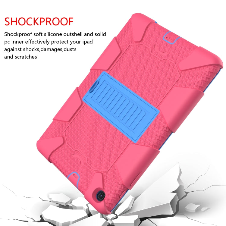 Shockproof Two-Color Silicone Protection Case with Holder for Galaxy Tab A 10.1 (2019) / T510