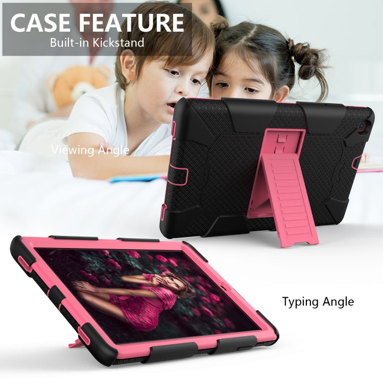 Shockproof Two-Color Silicone Protection Case with Holder for Galaxy Tab A 10.1 (2019) / T510