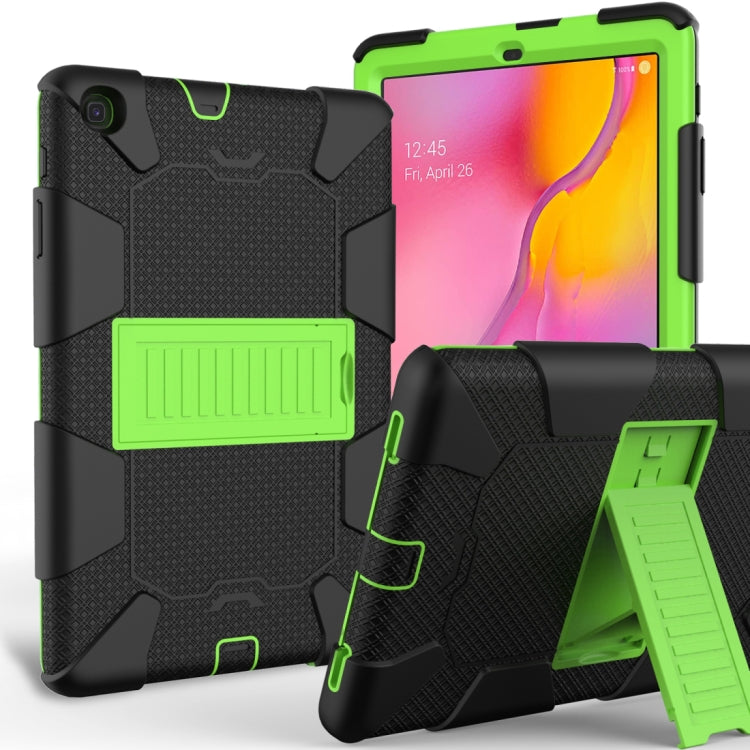 Shockproof Two-Color Silicone Protection Case with Holder for Galaxy Tab A 10.1 (2019) / T510