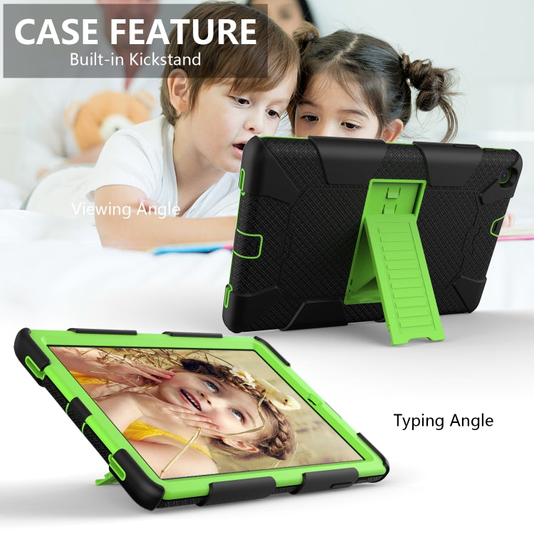 Shockproof Two-Color Silicone Protection Case with Holder for Galaxy Tab A 10.1 (2019) / T510