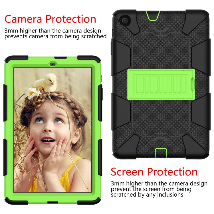 Shockproof Two-Color Silicone Protection Case with Holder for Galaxy Tab A 10.1 (2019) / T510