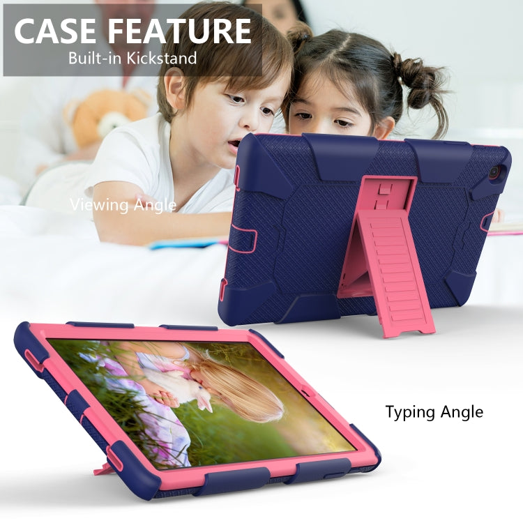 Shockproof Two-Color Silicone Protection Case with Holder for Galaxy Tab A 10.1 (2019) / T510