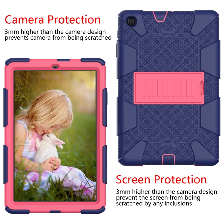 Shockproof Two-Color Silicone Protection Case with Holder for Galaxy Tab A 10.1 (2019) / T510