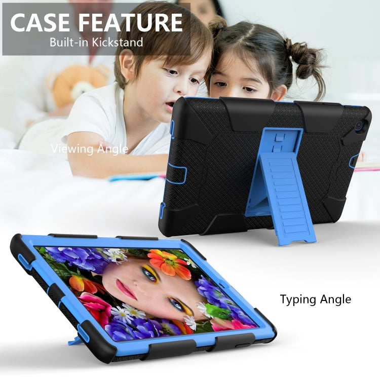 Shockproof Two-Color Silicone Protection Case with Holder for Galaxy Tab A 10.1 (2019) / T510