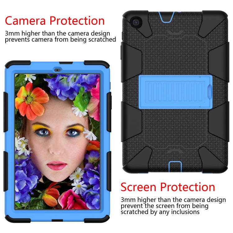 Shockproof Two-Color Silicone Protection Case with Holder for Galaxy Tab A 10.1 (2019) / T510