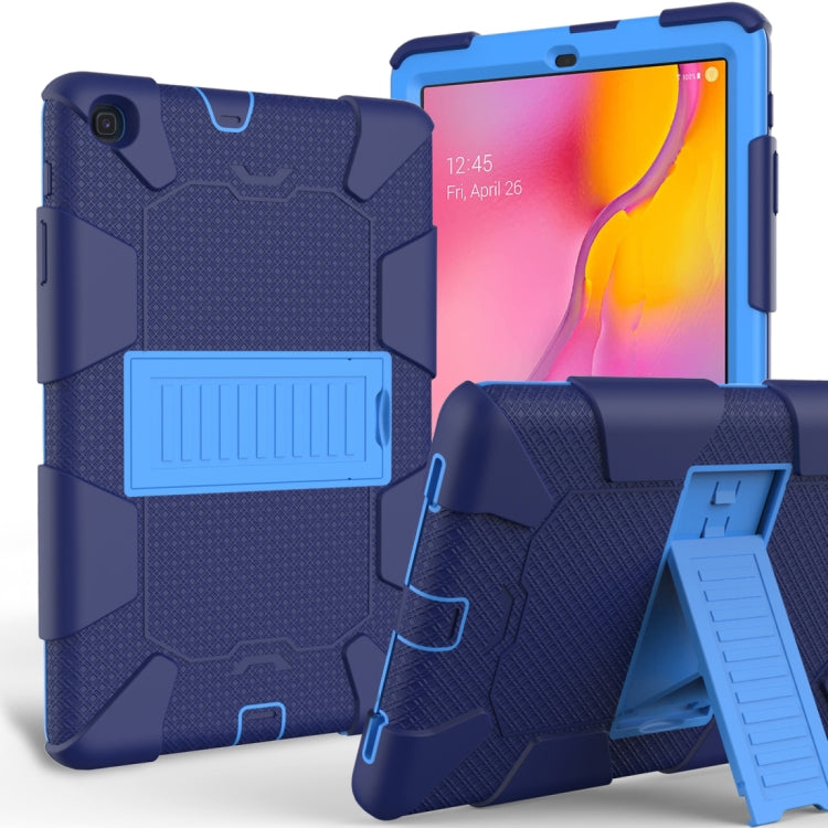 Shockproof Two-Color Silicone Protection Case with Holder for Galaxy Tab A 10.1 (2019) / T510