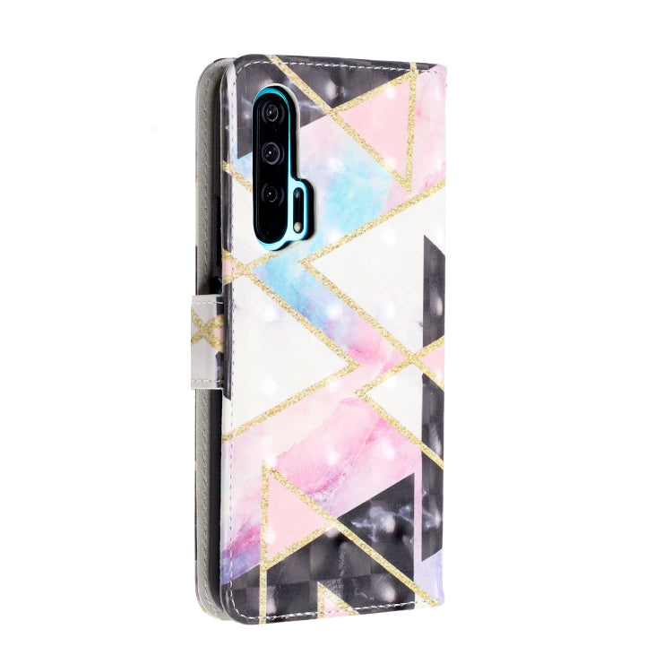 3D Visual Painting Left And Right Open Leather Case for Huawei Honor 20 Pro, With Bracket & Card Slot & Wallet & Bracelet