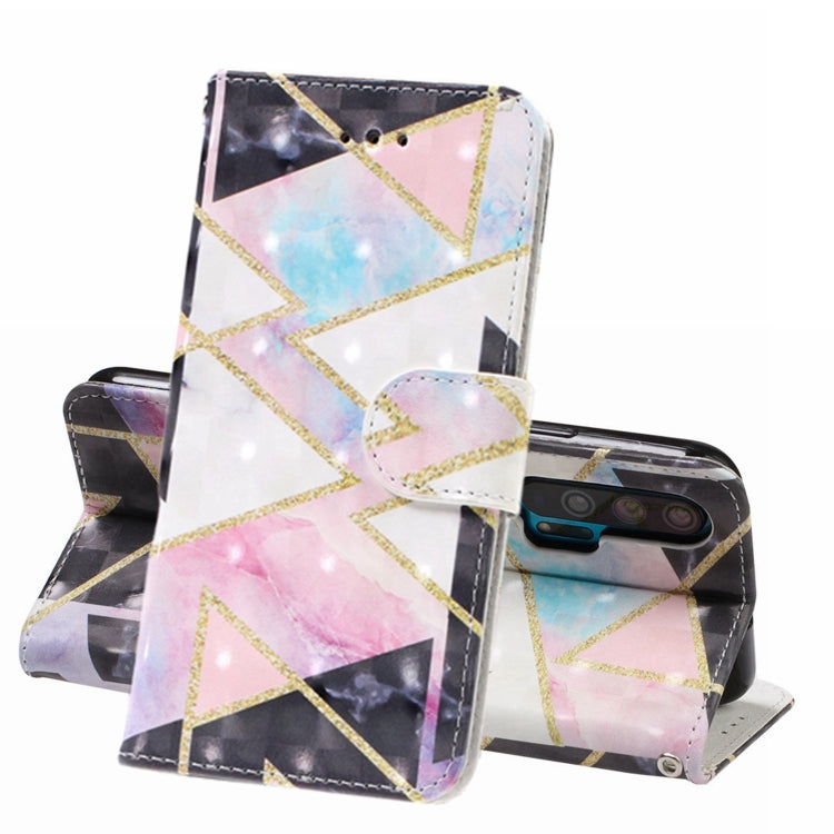 3D Visual Painting Left And Right Open Leather Case for Huawei Honor 20 Pro, With Bracket & Card Slot & Wallet & Bracelet