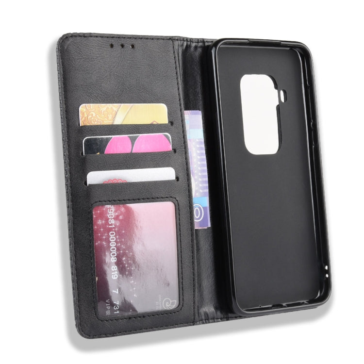 Magnetic Buckle Retro Crazy Horse Texture Horizontal Flip Leather Case for Motorola Moto One Pro , with Holder & Card Slots & Photo Frame