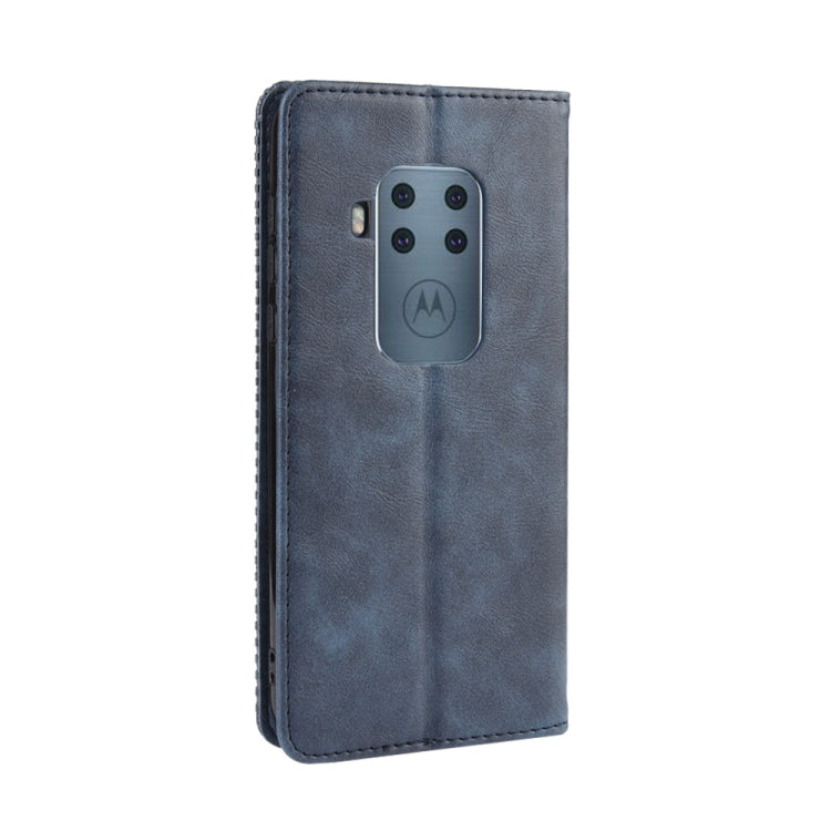 Magnetic Buckle Retro Crazy Horse Texture Horizontal Flip Leather Case for Motorola Moto One Pro , with Holder & Card Slots & Photo Frame