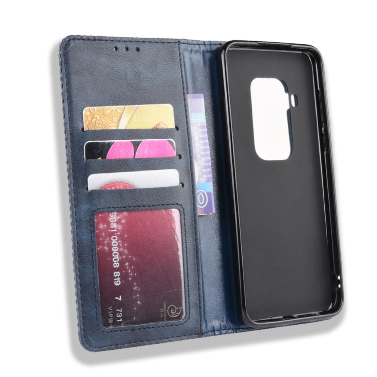 Magnetic Buckle Retro Crazy Horse Texture Horizontal Flip Leather Case for Motorola Moto One Pro , with Holder & Card Slots & Photo Frame