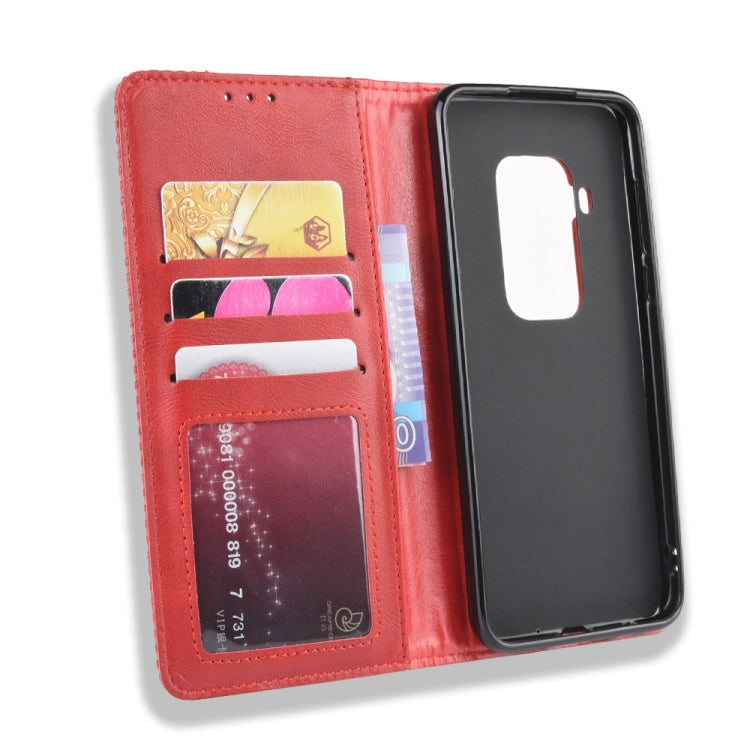Magnetic Buckle Retro Crazy Horse Texture Horizontal Flip Leather Case for Motorola Moto One Pro , with Holder & Card Slots & Photo Frame