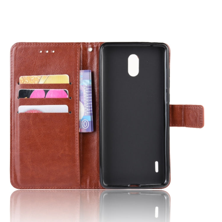 Retro Crazy Horse Texture Horizontal Flip Leather Case for Motorola Moto One Pro , with Holder & Card Slots & Photo Frame