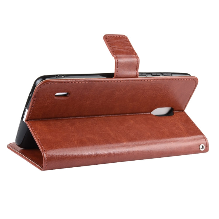 Retro Crazy Horse Texture Horizontal Flip Leather Case for Motorola Moto One Pro , with Holder & Card Slots & Photo Frame