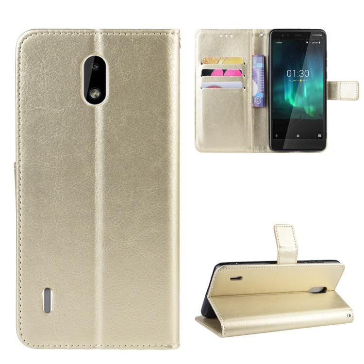 Retro Crazy Horse Texture Horizontal Flip Leather Case for Motorola Moto One Pro , with Holder & Card Slots & Photo Frame