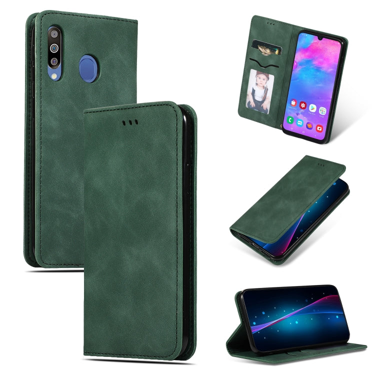 Retro Skin Feel Business Magnetic Horizontal Flip Leather Case for Galaxy M30 / A40s