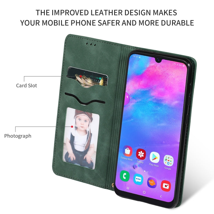 Retro Skin Feel Business Magnetic Horizontal Flip Leather Case for Galaxy M30 / A40s